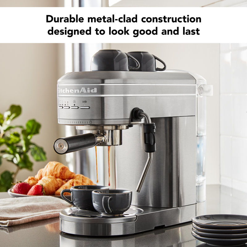 KitchenAid® Metal SemiAutomatic Espresso Machine & Reviews Wayfair